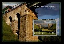 Eisenbahnbrücke über die Rauna, bei Cesis. Block. Lettland 2006