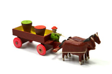 Pferdewagen Fuhrwerk Seiffener