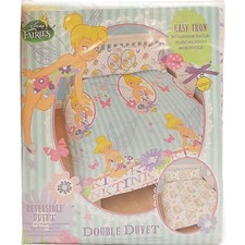 Disney Fairies Tinker Bell Doppel Bettbezug Bettwäsche Set Wende Aqua Home