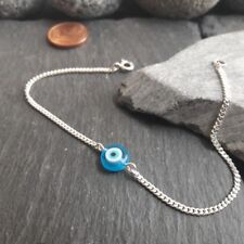 Armband mit Glücksauge in 925er Silber, Nazar, blau, Länge wählbar, Naz-82