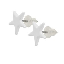 Zwei hübsche Ohrstecker in Sternform rot blau gelb weiß schwarz lila pink mint