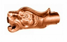 Löwenkopf Wasserspeier Kupfer