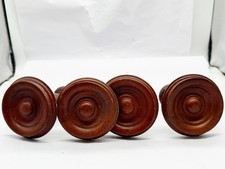 VINTAGE HOLZ MÖBELKNÖPFE 4ER