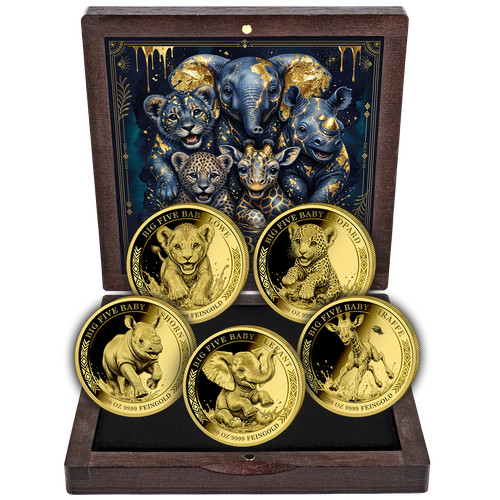 Gold african big five baby - big,