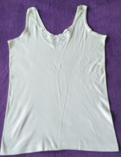 Da.Unterhemd Gr.48/50 Wie 46! weiß BW Spitze Nahtlos Neu⚠️S.MAß!