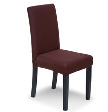 Stuhlhussen, elastischer Stuhlbezug, Stretch, 6 Stück, Braun