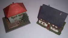 50er Jahre HO  2 SEHR SCHÖNE HÄUSER  /  Holzmodell  RS Spitaler ,Faller etc. ?