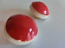 2 Paar runde rot/weiß