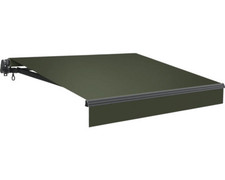 Gelenkarmmarkise 4x3m Stoff Markise Sonnenschutz Terrassenüberdachung olive 181