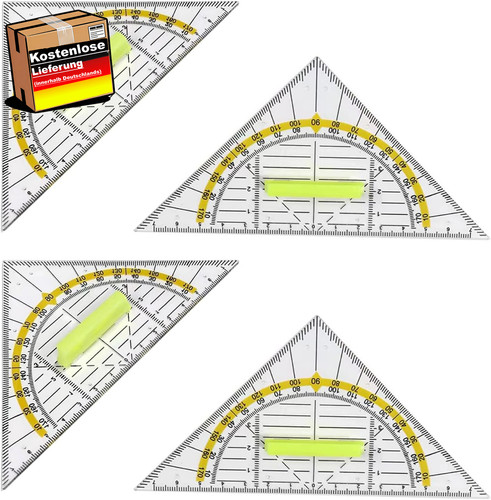 Geodreieck set teilig - geodreieck-set, 4-teilig