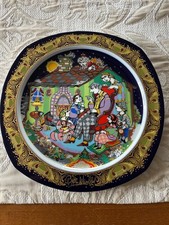 Rosenthal Porzellan Weihnachtsteller 1992 Björn Wiinblad, Durchmesser 28 cm