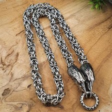 Wikinger Königskette mit Rabenköpfe "HUGIN & MUNIN" aus Edelstahl