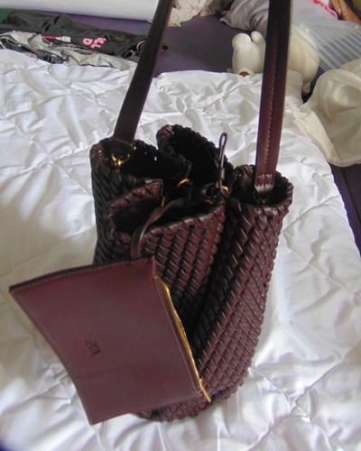 Zara handtasche tasche weinrot - tasche,