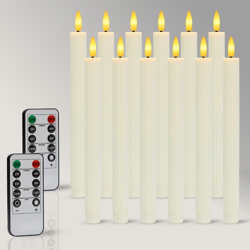 12er led kerzen stabkerzen - led-kerzen,