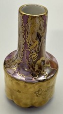 Vase Rosenthal Classic Rose handgemalt Gold Polychrom; gemarkt, signiert