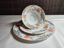 Sammeltasse Roschütz Unger & Schilde In Weiß Blumen Goldrand 