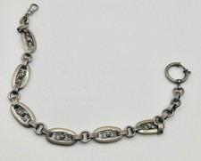 Taschenuhrenkette KetteTaschenuhren Uhrenkette Länge 30 cm Uhr Vintage silbe835