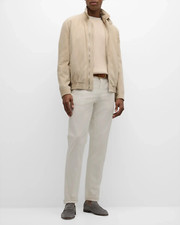 Weiße Lederjacke Herren Pure