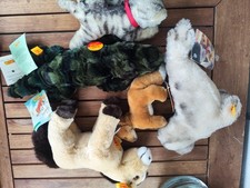 Steiff Plüschtiere Konvolut • 5 Stück • Knopf im Ohr • Seltene Sammlerstücke