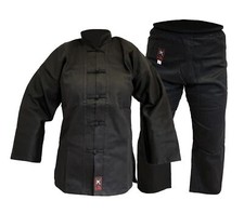 Kung-Fu Anzug Kinder schwarz