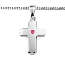 Mädchen rosa Kreuz Anhänger