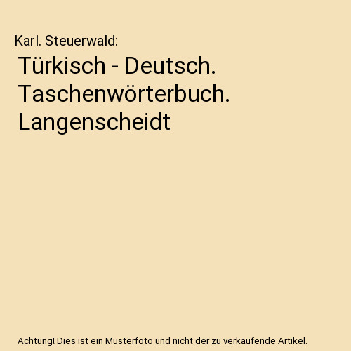 Türkisch deutsch - türkisch,