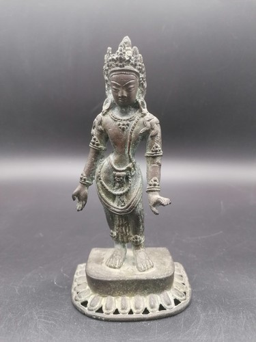 Alte bronze skulptur - alte, figur