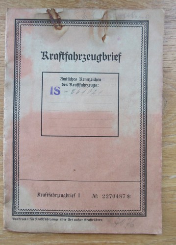 Oldtimer kfz brief - kfz, /