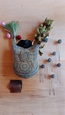Goldhaube mit haarnadeln und - mit,