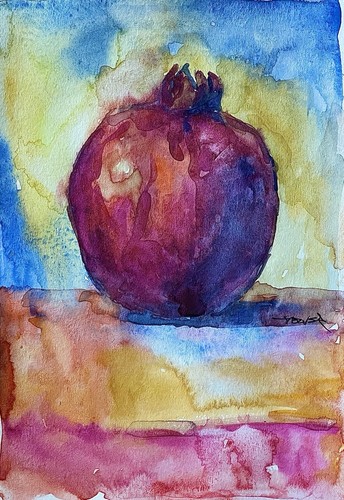 Original unikat aquarell - original,