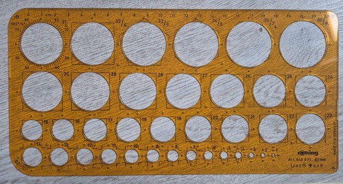 Rotring kreisschablone 36 - kreisschablone, 1–36