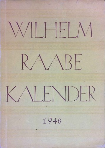 Wilhelm raabe kalender 1948 - raabe,