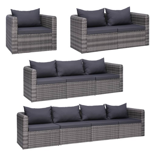 Poly rattan garten ecksofa mit - rattan,