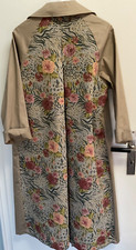 Djo Style Mantel Trenchcoat Gabardine Brokat one Size (38 40 42) neu