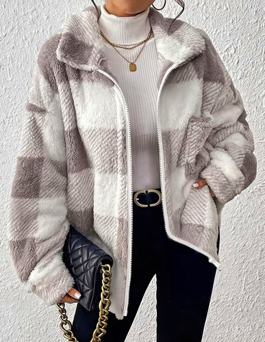 Damen teddyjacke kunstpelz - teddyjacke,
