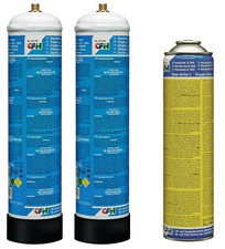 1x AT 3000 Mischgas 2x Sauerstoffflasche Einweg von CFH Autogen Hartlöten Kartus