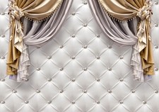 Leder Vorhang Weiß VLIES