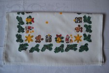 alte Weihnachtsdecke Tischläufer 40 x 85 cm DDR ? Vintage Deko