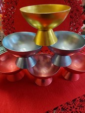 DDR Eisschalen Eisbecher 7 Stück Alu Konvolut