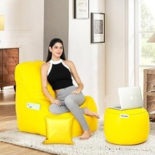 Leder Sitzsack Stuhl Sofabezug