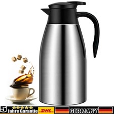 2L Isolierkanne Edelstahl Thermoskanne Kaffeekanne Thermo Teekanne Isolierflasch