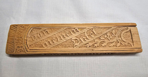 Historische federmappe holz - federmappe,