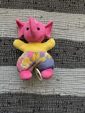 Vintage Sterntaler Spieluhr Elefant pink/bunt  Guten Abend Gute Nacht RAR
