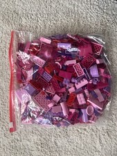 480g gemischte Lego Steine in pink, rosa, rot und verschiedene lila töne