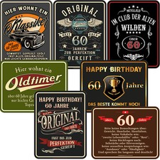 60. Geburtstag Blechschild