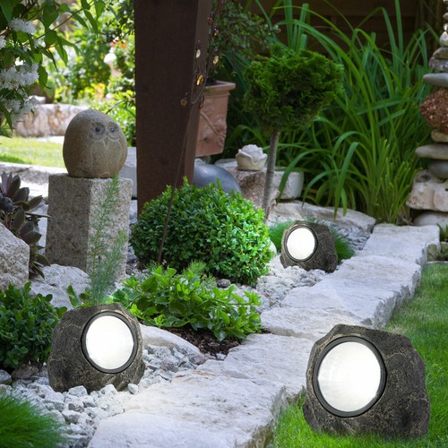 Außen garten steh lampe - 3x,