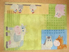 HABA 7084 KINDER TEPPICH BAUERNHOF CHILDREN`S CARPET RUG ON THE FARM CLEANED