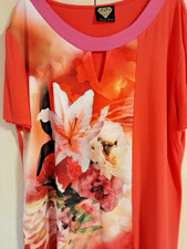 Sarah Kern, Tunika, rotbunt,  Gr. 48  -   gut erhalten