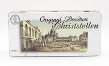 Original Dresdner Backhaus Christstollen Blechdose Metall Vintage ohne Inhalt
