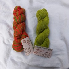  Sockenwolle  Handgefärbt 4-fach 200g Mit Glitzer